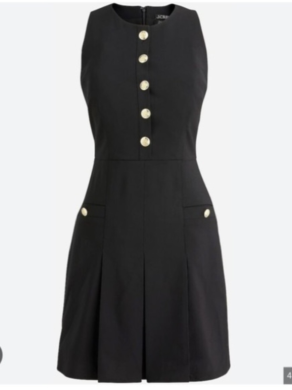 J. Crew Italian Wool Dress with Gold Buttons